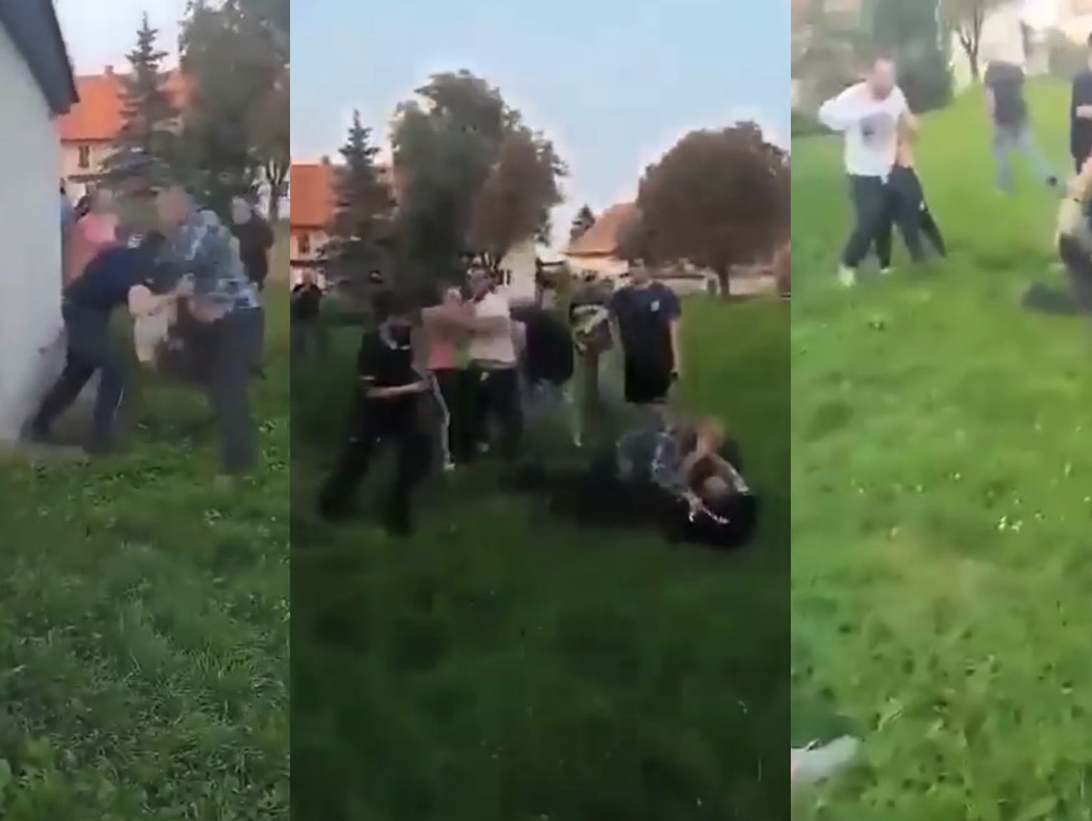 Brutalny atak na policjantów Bił go nawet gdy już leżał Drugi rzucił