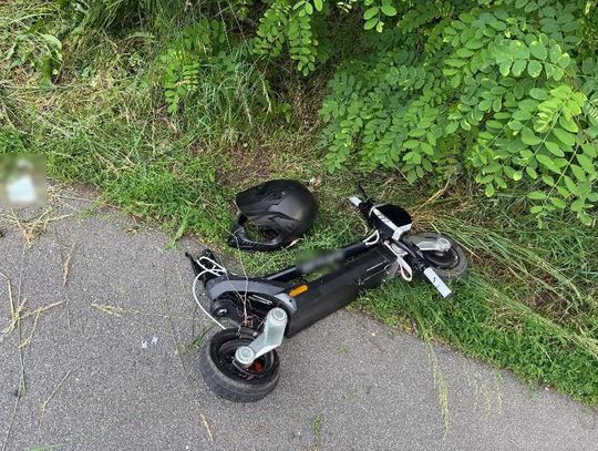 14-latek na hulajnodze potrącony przez samochód. Jechał drogą, na której nie powinno go być
