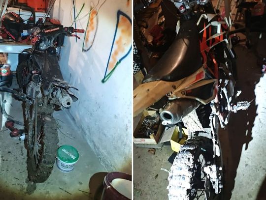 14-latkowie uciekali przed policją na crossach. Jeden z chłopców jechał na jednym kole