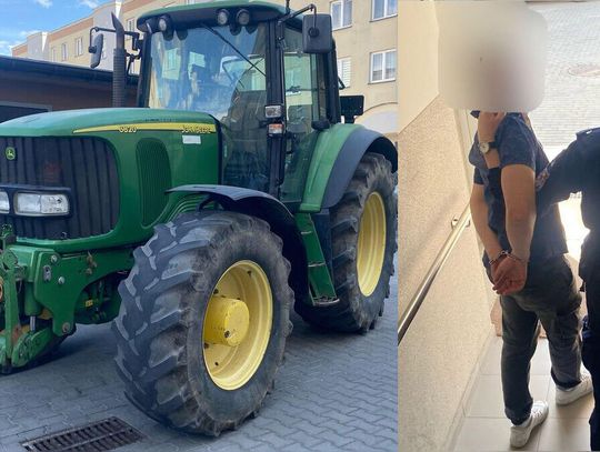 20-latek ukradł ciągnik warty prawie 200 tysięcy i jeździł nim po mieście