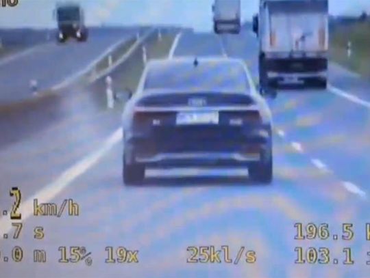 212 na godzinę po drodze ekspresowej. Kierowca audi zatrzymany i ukarany