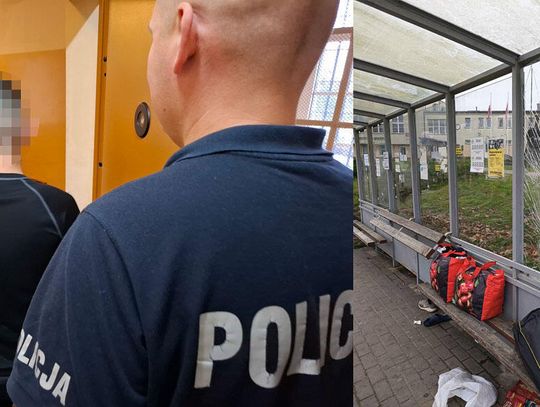 24-latek szalał na przystanku i nie uspokoił się nawet na widok policji. Miał przy sobie woreczek z tabletkami