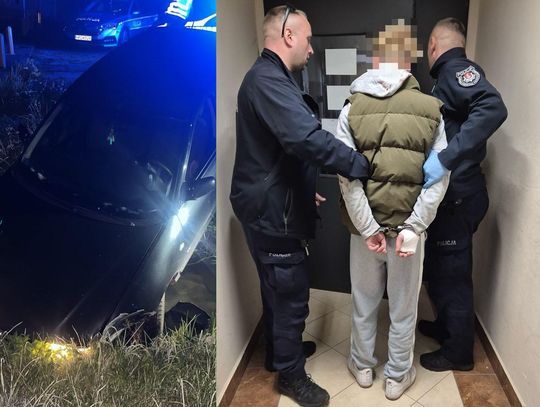 24-latek w Audi uciekał policji przez prawie 30 kilometrów. W finale wpadł do rzeki