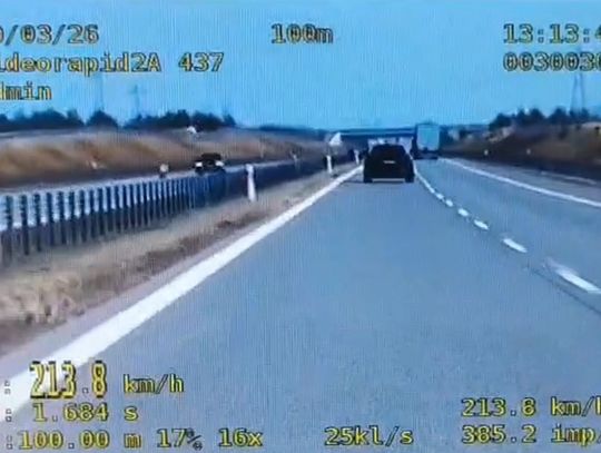 25-letni Ukrainiec jechał ekspresówką ponad 210 km/h. Dostał wysoki mandat i odpocznie od kierowania