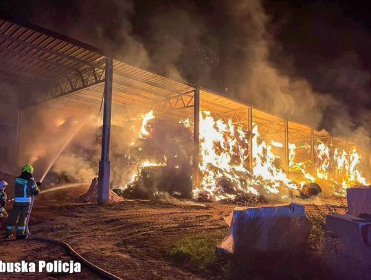 27-latek podpalił halę, w której znajdowały się baloty słomy. Straty oszacowano na 800 tysięcy zł