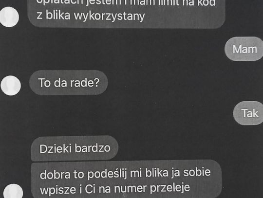 31-latek oszukany metodą na BLIK. Był pewien, że to kolega napisał z prośbą o pomoc