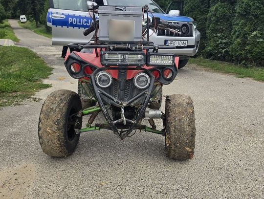 37-latek z blisko 3 promilami za kierownicą quada. Policjanci szybko go zatrzymali