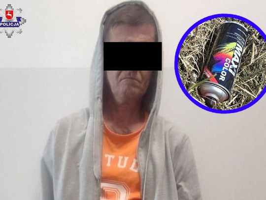 59-letni grafficiarz zatrzymany za niszczenie zabytków. Biegał po mieście z farbą