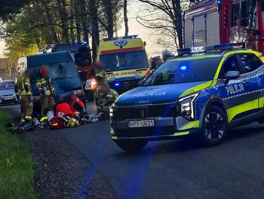 69-letni rowerzysta zginął po zderzeniu z autobusem. Policjanci wyjaśniają okoliczności wypadku