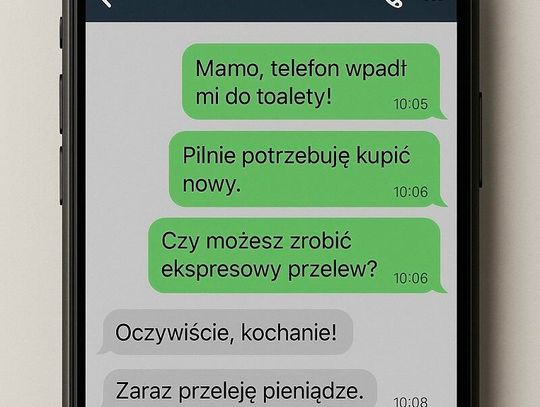 73-latka uwierzyła, że to wiadomość od syna, który utopił telefon w toalecie. Przelała 3 tysiące