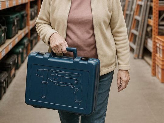 76-latka przyłapana na kradzieży młota udarowo-obrotowego. Pomagał jej syn