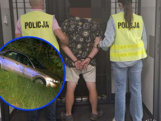 Audi w rowie i brak kierowcy. 29-latek z trzema promilami chował się w krzakach
