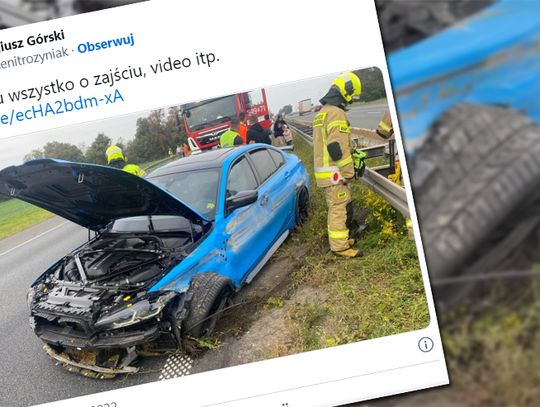 Auto znanego youtubera miało wypadek na autostradzie. Luksusowe BMW "jedzie na złom"