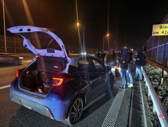 Autostradowy finał kradzieży. Grupa „Kobra” zatrzymała złodzieja samochodowego na gorącym uczynku