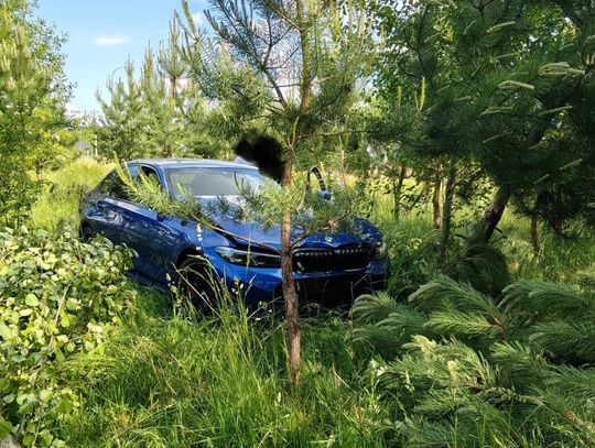 BMW wypadło z drogi i skosiło kilka drzew. 18-latek miał prawo jazdy zaledwie od kilku miesięcy