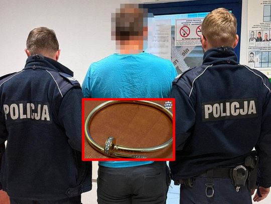 Bransoletka za 100 tysięcy złotych zniknęła podczas kontroli na lotnisku. Policjanci odzyskali biżuterię