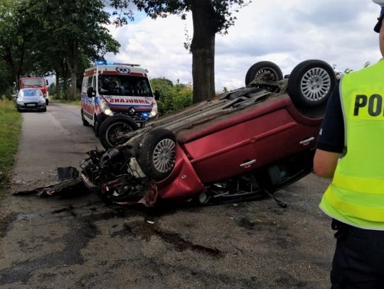 Chciał zrzucić pająka z szyby, stracił panowanie nad autem i dachował