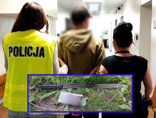 Chodził po terenie uczelni z  wielkim nożem i groził ludziom. 22-latek zatrzymany przez policję