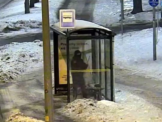 Czaił się obok przystanku aż w końcu ruszył do akcji. Mężczyzna zbił szybę pałką teleskopową