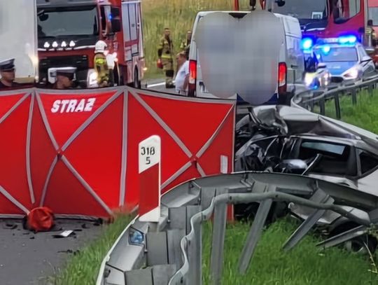 Czołowe zderzenie osobowego mercedesa i ciężarówki. 35-letni kierowca zginął na miejscu [FOTO]