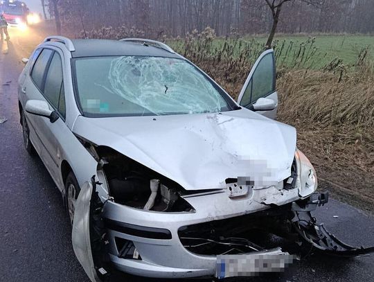 Czołowe zderzenie peugeota i motorowerzystki. Poszkodowana kobieta zginęła na miejscu Czołowe zderzenie peugeota i motorowerzystki. Poszkodowana kobieta zginęła na miejscu