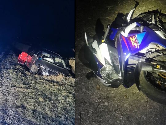 Czołowe zderzenie Skody i Suzuki. 25-letni motocyklista nie miał szans na przeżycie Czołowe zderzenie Skody i Suzuki. 25-letni motocyklista nie miał szans na przeżycie