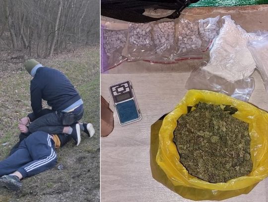 Diler recydywista miał 2 kg towaru. Zaatakował bagnetem policjantów [WIDEO, FOTO]