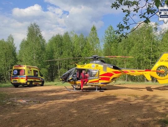Dramat na terenie dawnej kopalni. Nieprzytomny 13-latek zabrany przez śmigłowiec LPR Dramat na terenie dawnej kopalni. Nieprzytomny 13-latek zabrany przez śmigłowiec LPR