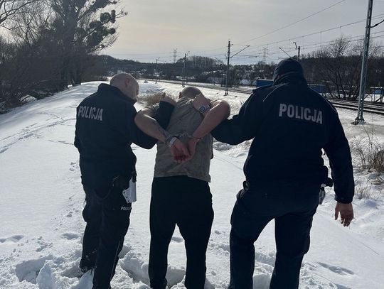 Finał filmowego pościgu. Porzucił auto i próbował się ukryć, ale mundurowi byli szybsi