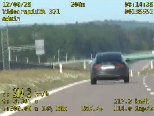 Kierowca audi pędził ekspresówką ponad 200 na godzinę. Został namierzony przez SPEED