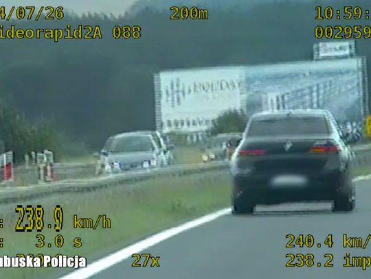 Kierowca BMW mocno przesadził na ekspresówce. Pomiar pokazał 238 km/h
