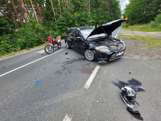 Kierowca Forda zajechał drogę Hondzie. W wypadku zginął 34-letni motocyklista