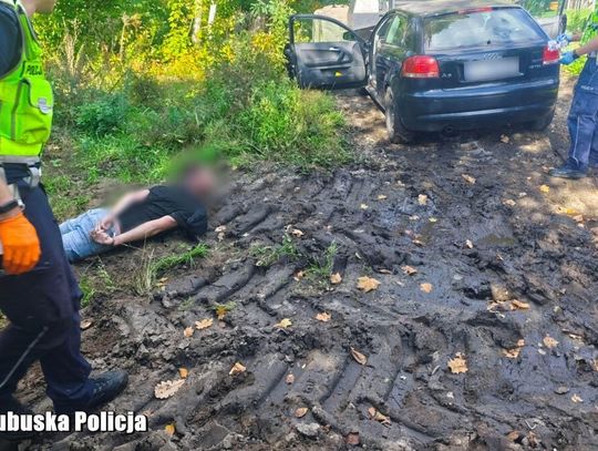 Kierowca po narkotykach uciekał policji. Złapali go na bagnach