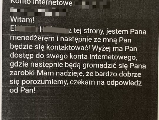 Kliknął na reklamę w internecie, doradca miał go przeprowadzić przez "proces bogacenia się", stracił ponad 120 tysięcy złotych