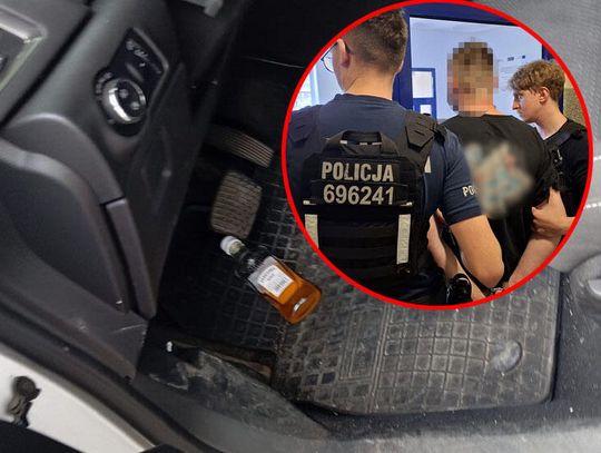 Kompletnie pijany kierowca Opla uderzył w autobus pełen ludzi. W aucie miał opróżnione "małpki"