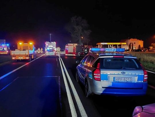 Koszmarny wypadek na krajowej 91. Samochód stanął w ogniu, zginął 23-letni kierowca