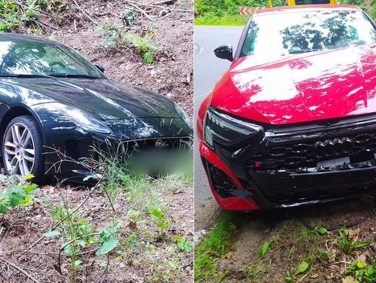 Laska w jaguarze ścigała się z typkiem w audi. Rozbili auta warte kilkaset tysięcy