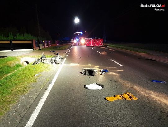 Makabryczne zderzenie motocyklistów. Jeden zginął, drugi w ciężkim stanie zabrany do szpitala