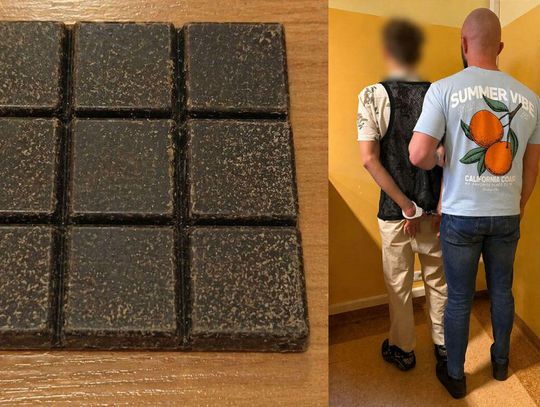 Mężczyzna miał przy sobie narkotyczną czekoladę. Zawierała dwie substancje psychoaktywne