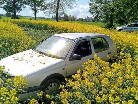 Miał naprawić sprzęt rolniczy, a ukradł auto. Znaleźli go pijanego na polu rzepaku