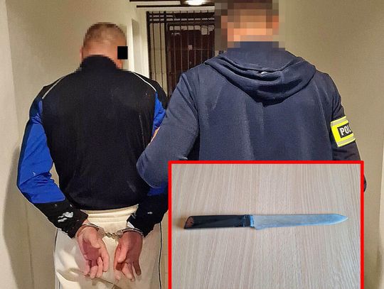 Miał nóż i groził partnerce śmiercią, bo chciał jej kartę płatniczą. Potem poszedł na zakupy