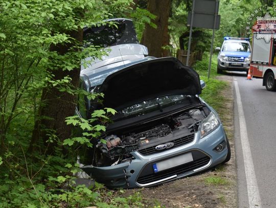 Miała ponad 4 promile i wsiadła za kółko! Na łuku auto wypadło z drogi i rozbiło się na drzewach