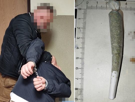 Młody mężczyzna zachowywał się nerwowo. Policjanci skontrolowali go i znaleźli przy nim marihuanę