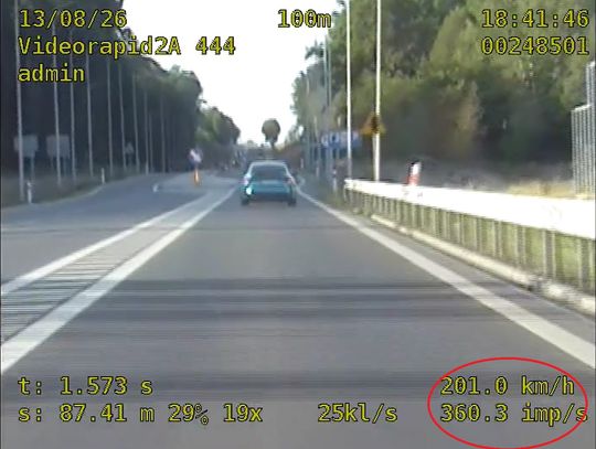 Na znaku 70, na liczniku BMW 200. Kierowca namierzony przez policję pożegnał się z prawkiem