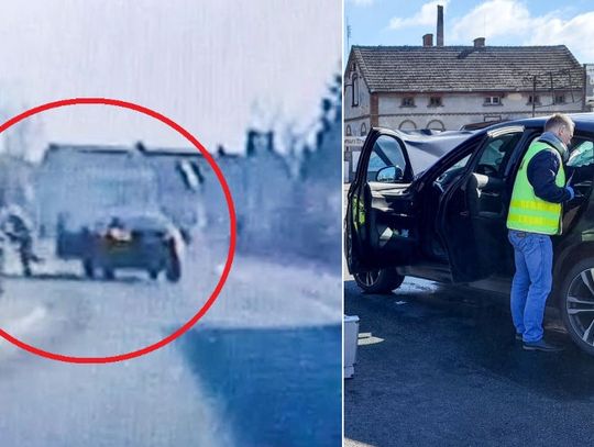 Naćpany złodziej uciekał kradzionym BMW. Rozbił auto na drodze krajowej [WIDEO, FOTO]