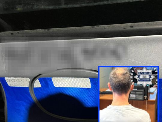 Napluł na radiowóz i wyrył na nim swoje nazwisko. Nie musieli go nawet szukać, bo stał niedaleko