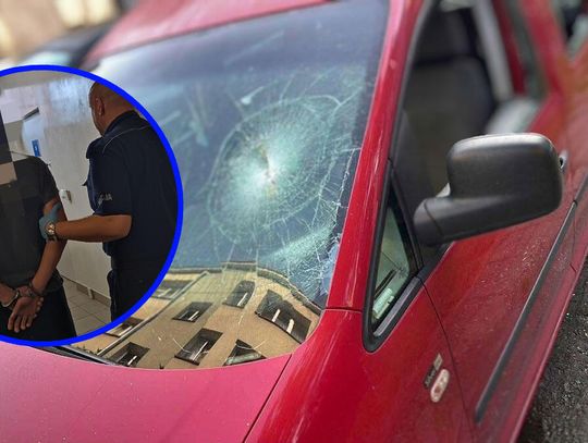 Nie podobał  mu się jej styl jazdy, więc wyżył się na samochodzie. Potem uszkodził dwa kolejne