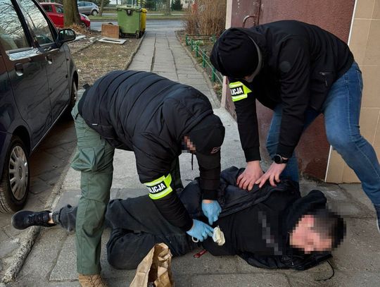 Oszust "zglebowany" przez policjantów. Chwilę wcześniej zabrał pieniądze seniorce