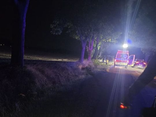 Passat z pięcioma młodymi osobami wypadł z drogi i uderzył w drzewo. Zginął 19-letni pasażer