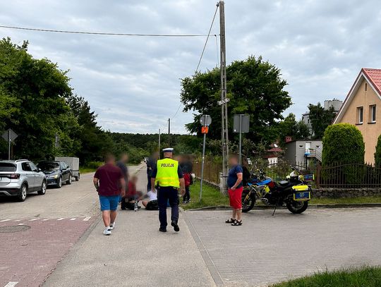 Piesza nie ustąpiła pierwszeństwa rowerzyście. Skończyło się mandatem i urazami